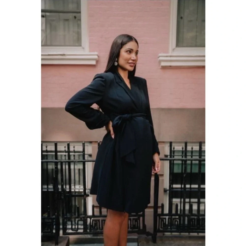 Emilia George Marie Blazer Transitional Maternity Knee Length Shirt Dress Sz XS